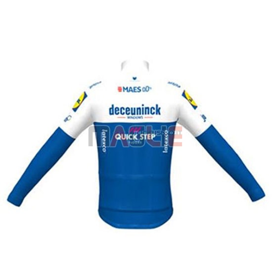 Maglia Deceuninck Quick Step Manica Lunga 2020 Bianco Azul